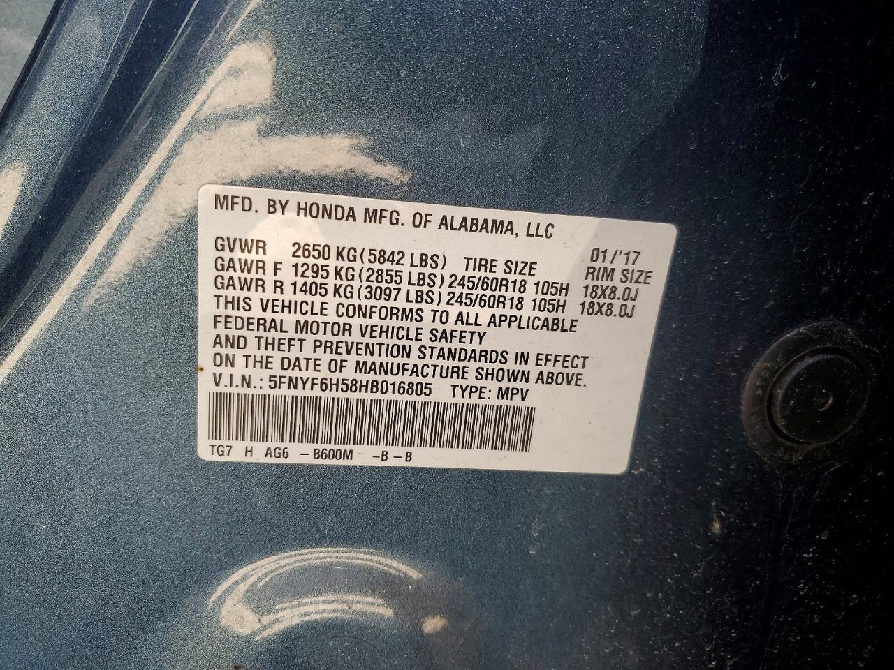 2017 Honda Pilot Exl - zdjęcie 13