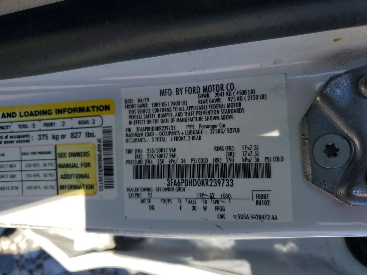 2019 Ford Fusion Se - zdjęcie 21