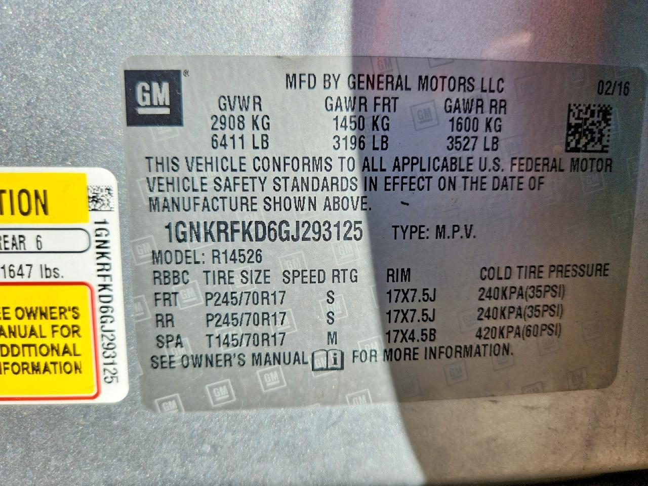2016 Chevrolet Traverse Ls - zdjęcie 13