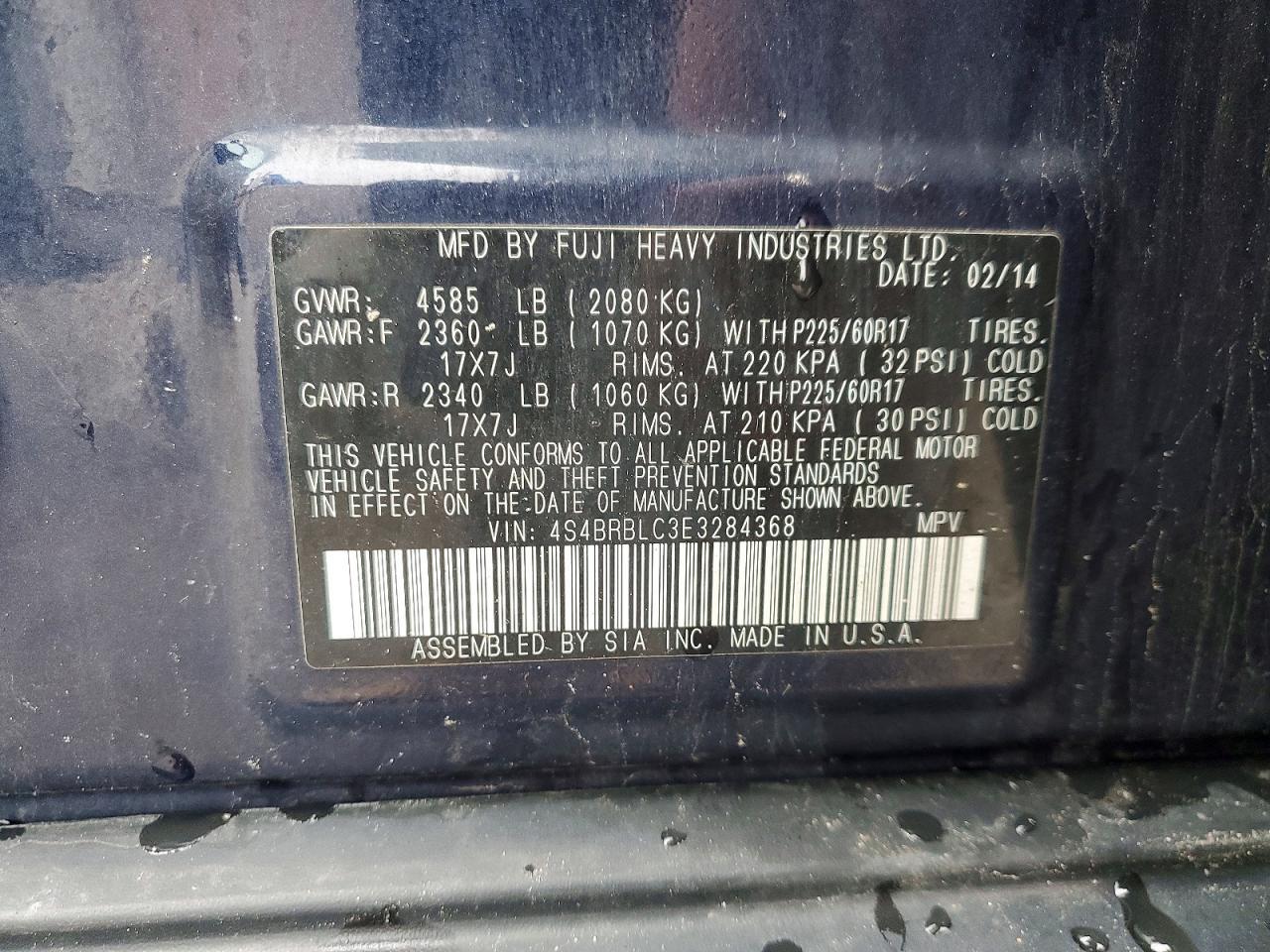 2014 Subaru Outback 2.5I Limited - zdjęcie 13