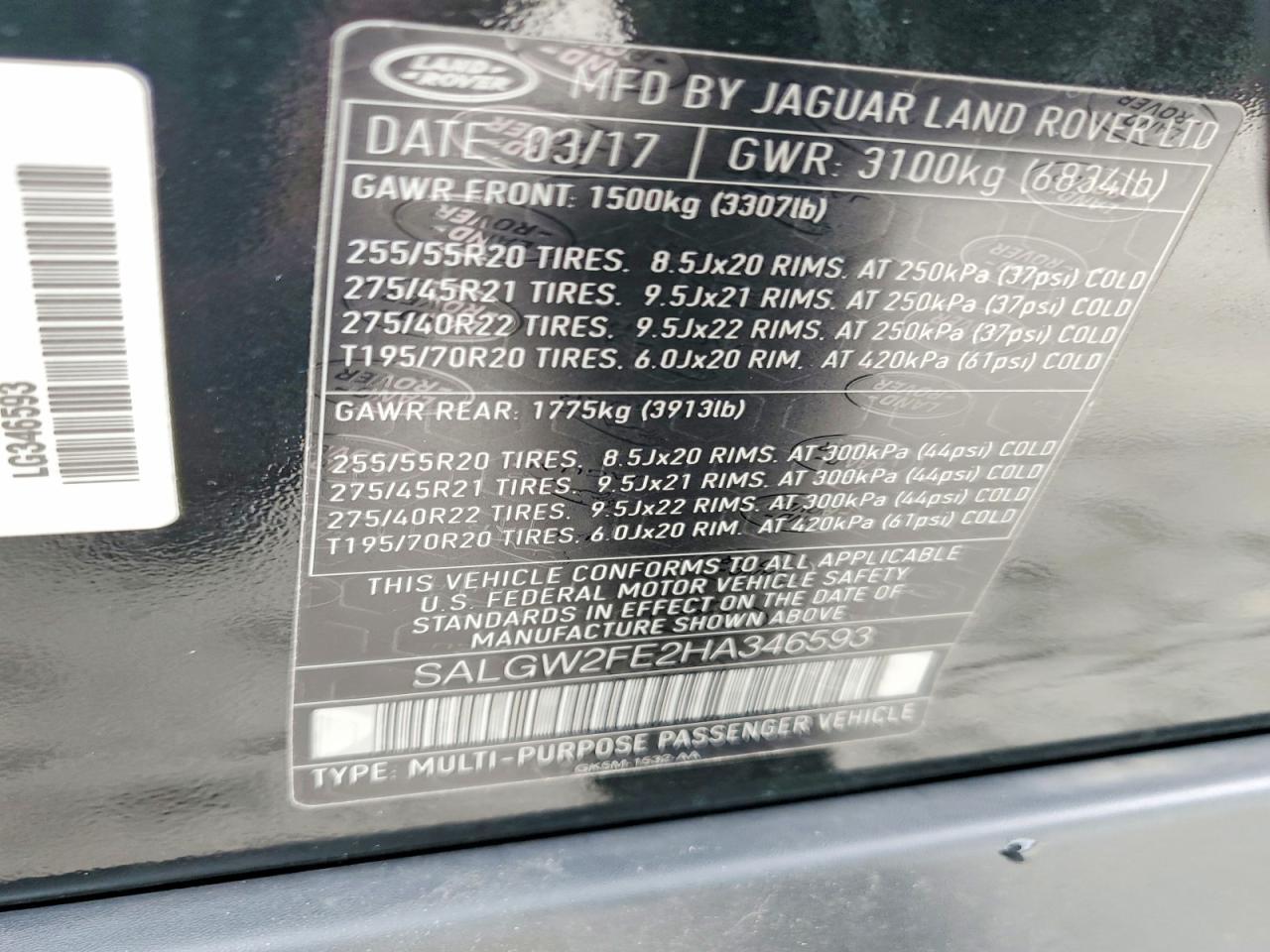 2017 Land Rover Range Rover Sv Autobiography - zdjęcie 13