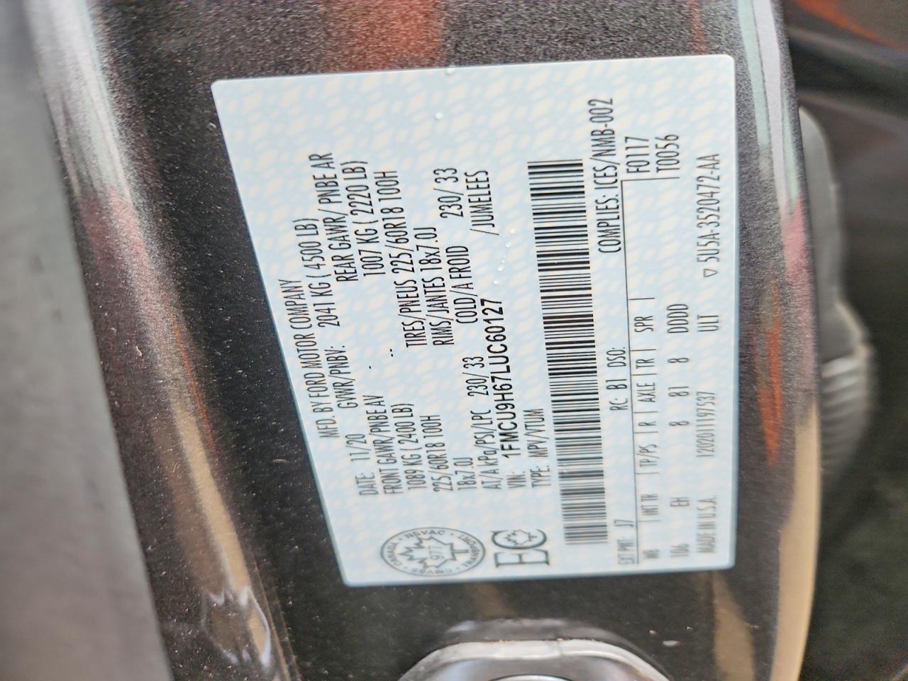 2020 Ford Truck/Van Escape Sel 4Dr Awd - zdjęcie 13
