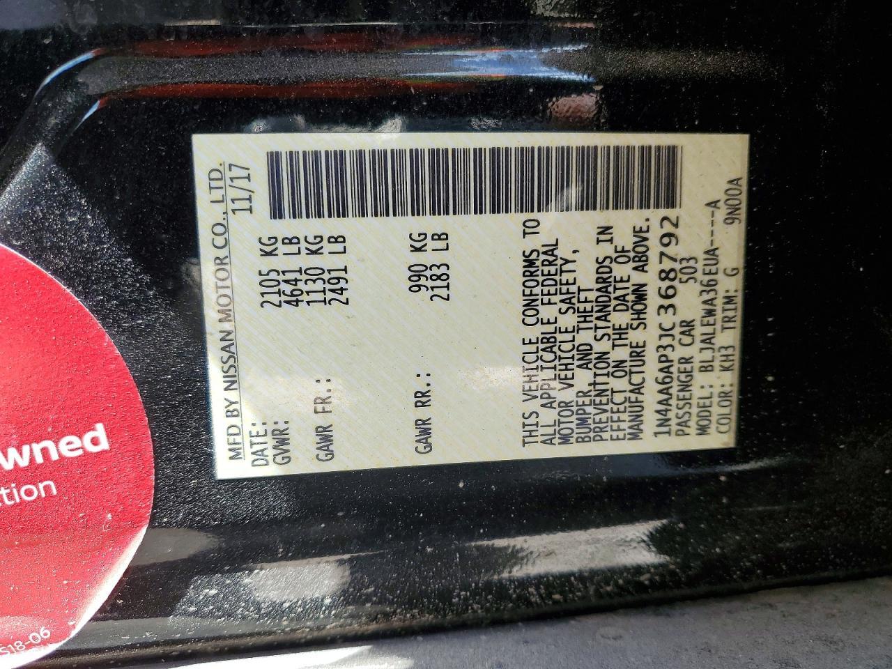 2018 Nissan Maxima 3.5 Sl - zdjęcie 14