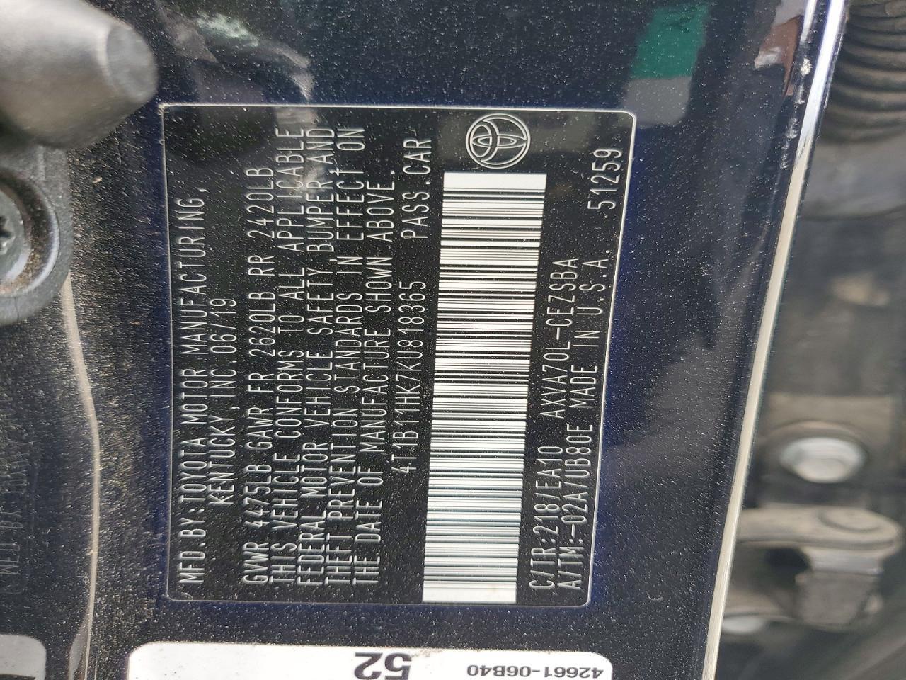 2019 Toyota Camry Se - zdjęcie 12