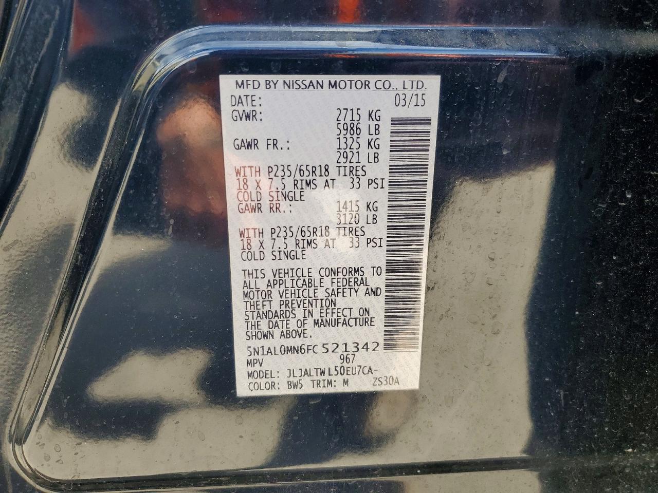 2015 Infiniti Qx60 Base - zdjęcie 14
