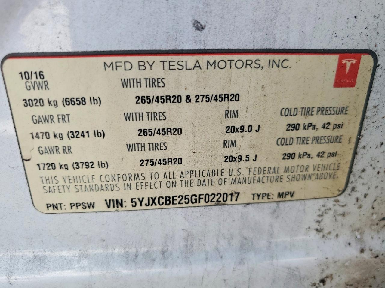 2016 Tesl Model X - zdjęcie 13
