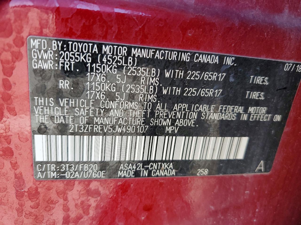 2018 Toyota Rav4 Le - zdjęcie 13