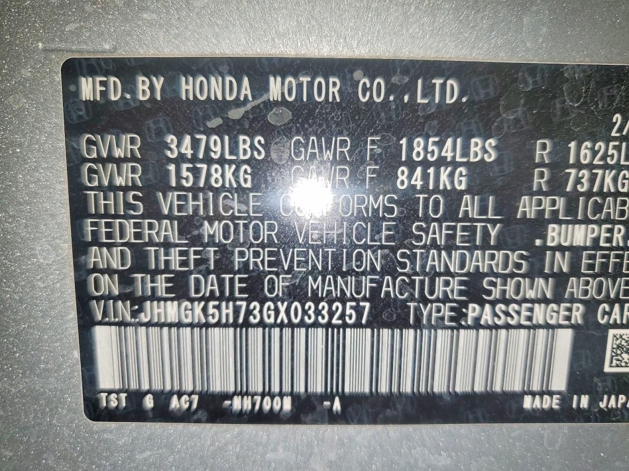 2016 Honda Fit Ex - zdjęcie 14