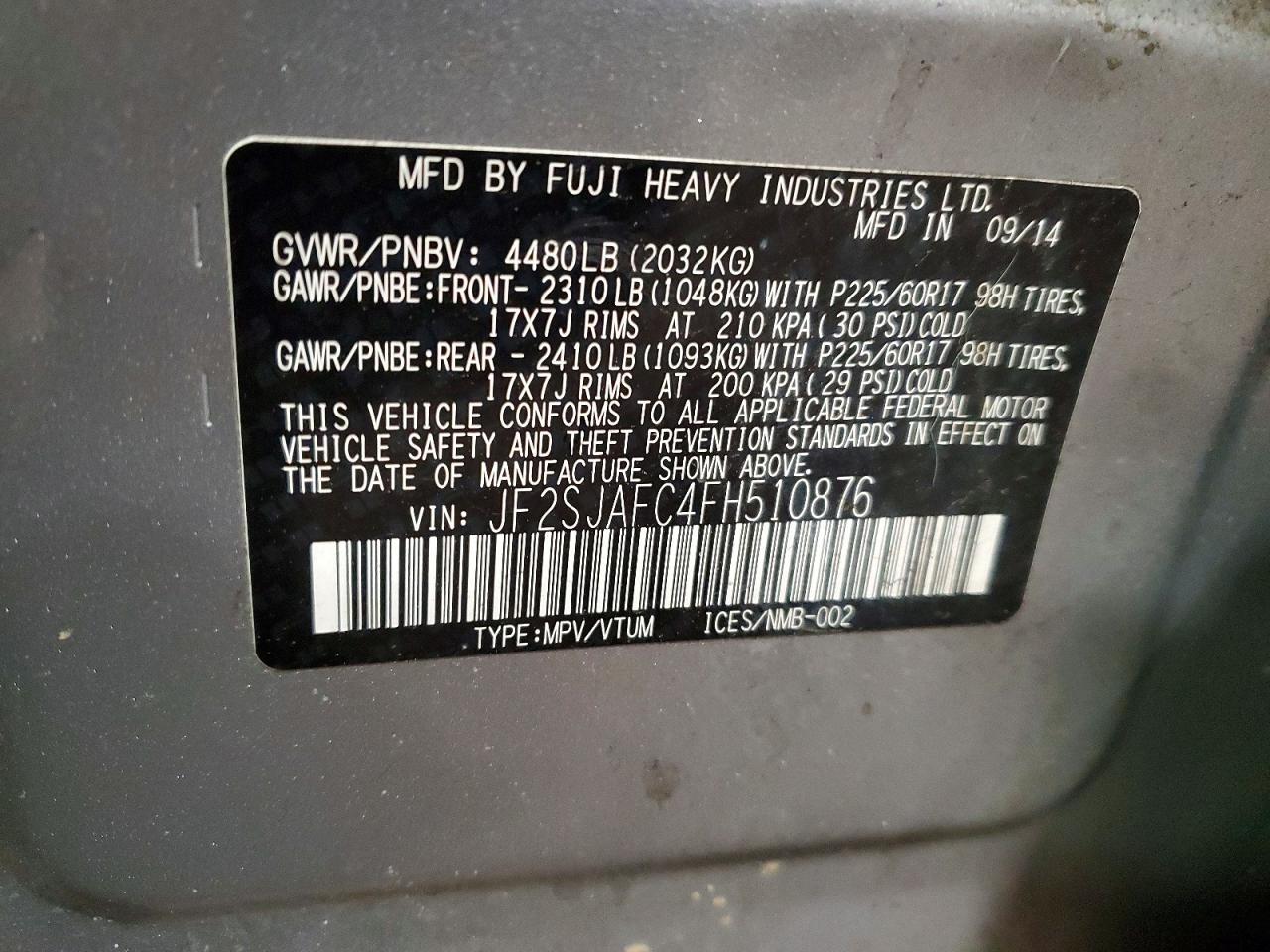 2015 Subaru Forester 2.5I Premium - zdjęcie 13