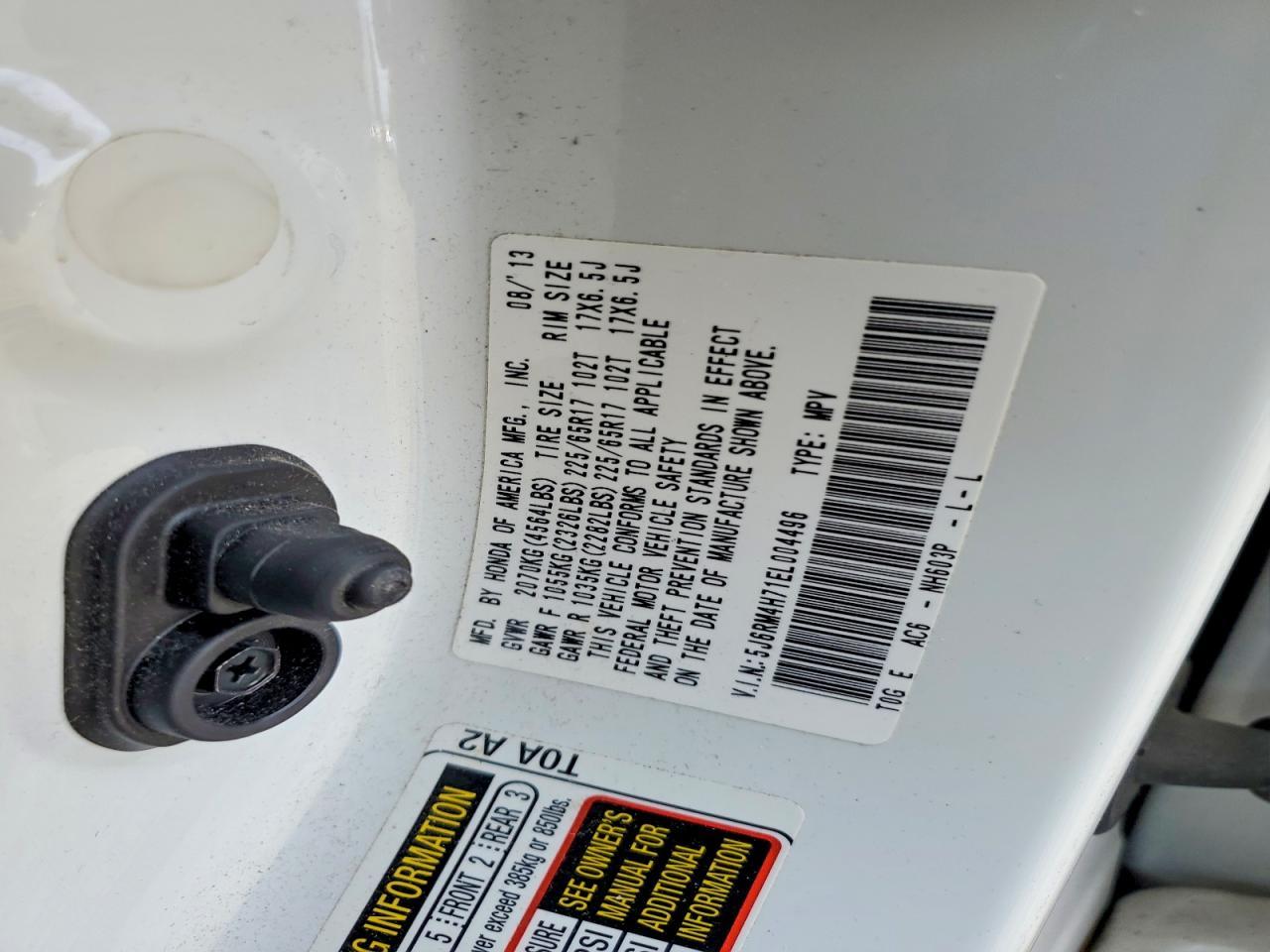 2014 Honda Cr-V Exl - zdjęcie 13