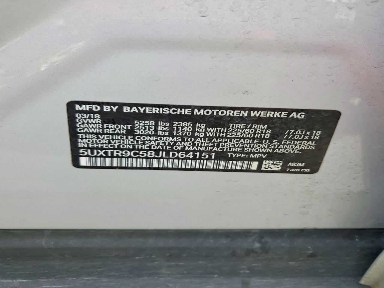 2018 BMW X3 xDrive30I - zdjęcie 13