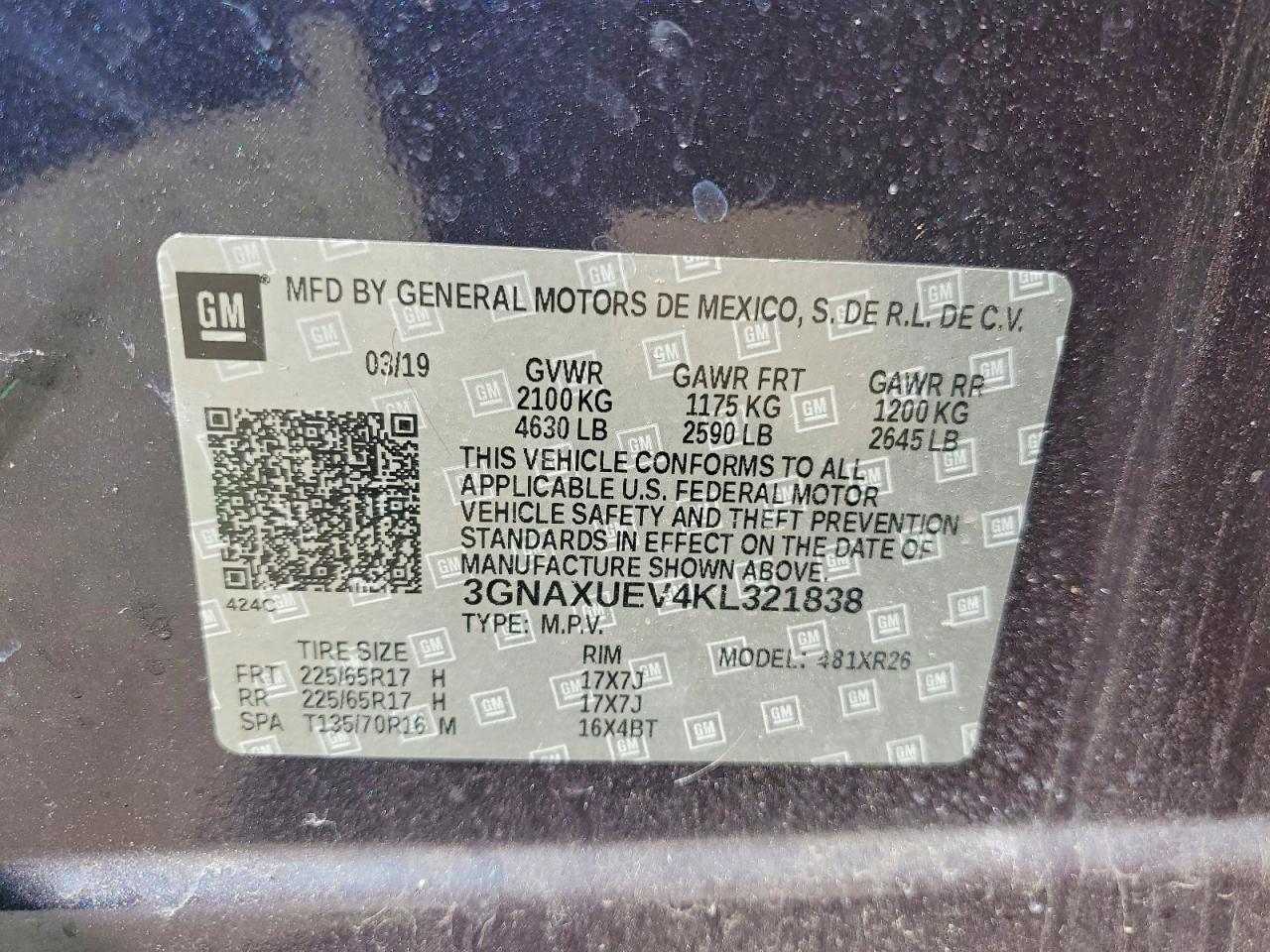 2019 Chev Equinox Lt - zdjęcie 13