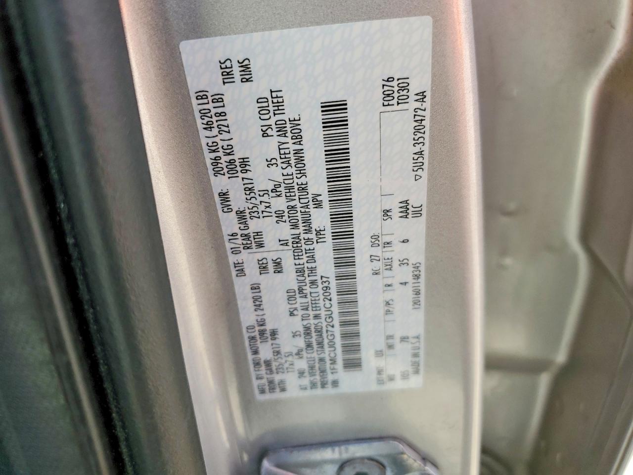 2016 Ford Escape Se - zdjęcie 13