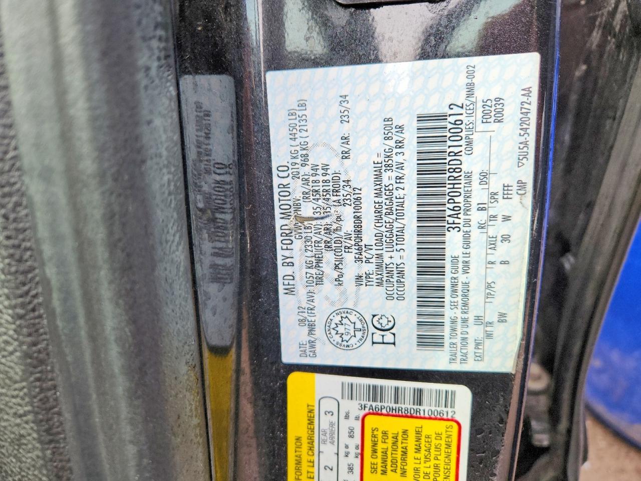 2013 Ford Fusion Se - zdjęcie 12