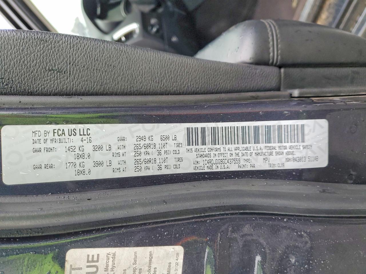 2016 Dodge Durango Limited - zdjęcie 14