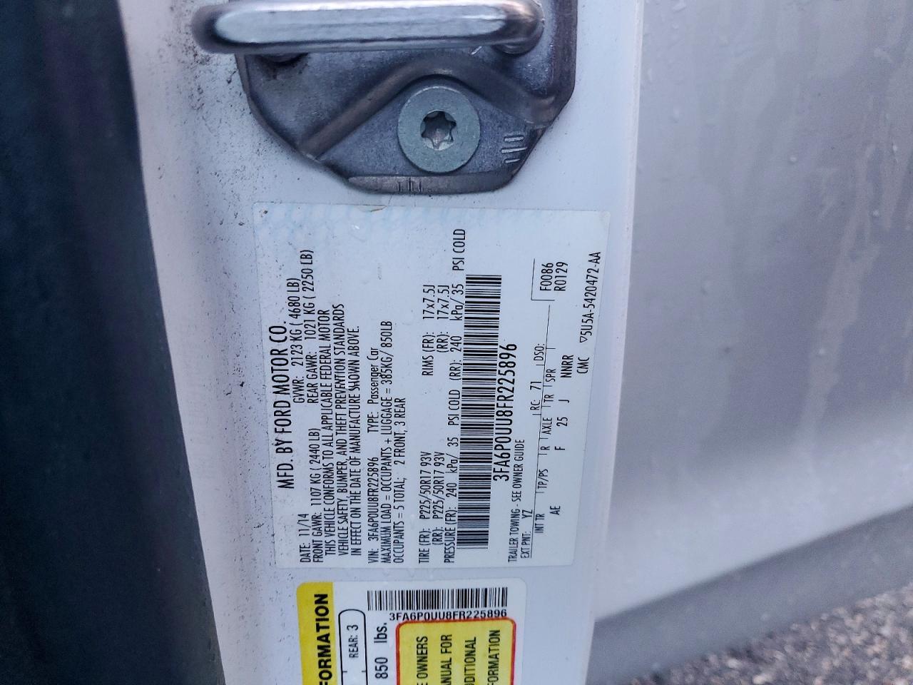 2015 Ford Fusion S Hybrid - zdjęcie 12