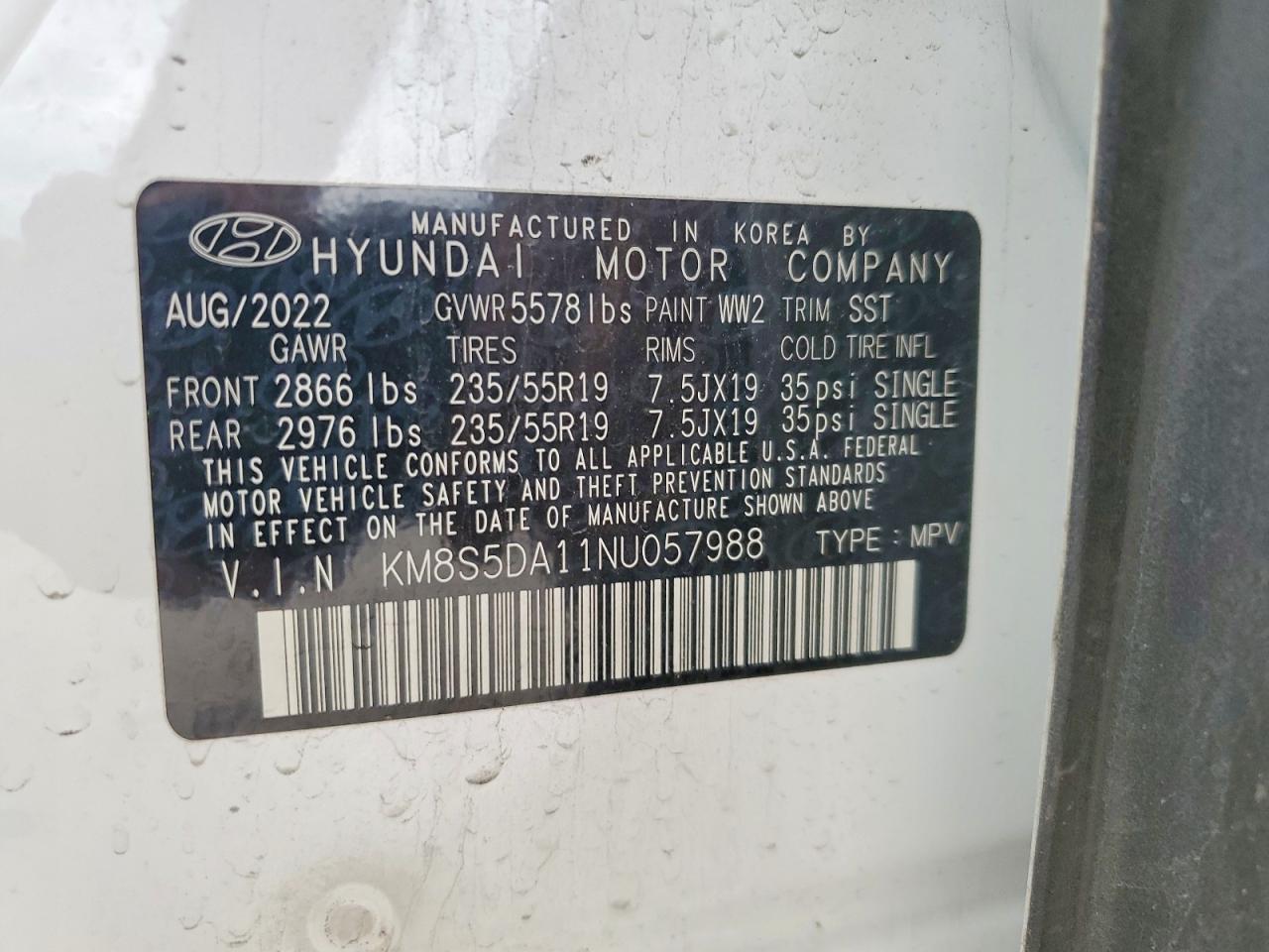 2022 Hyundai Santa Fe Limited - zdjęcie 13