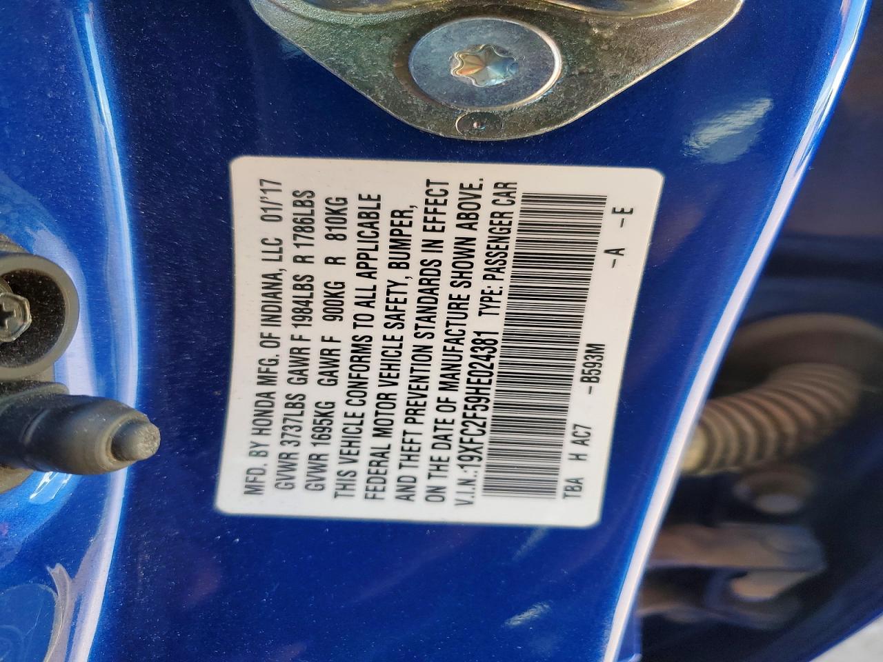 2017 Honda Civic Lx - zdjęcie 13