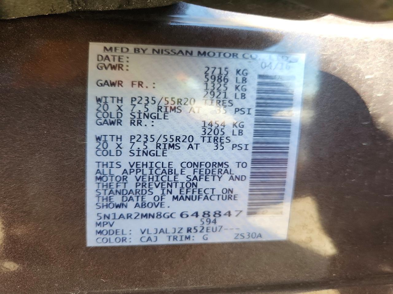 2016 Nissan Pathfinder Platinum - zdjęcie 14