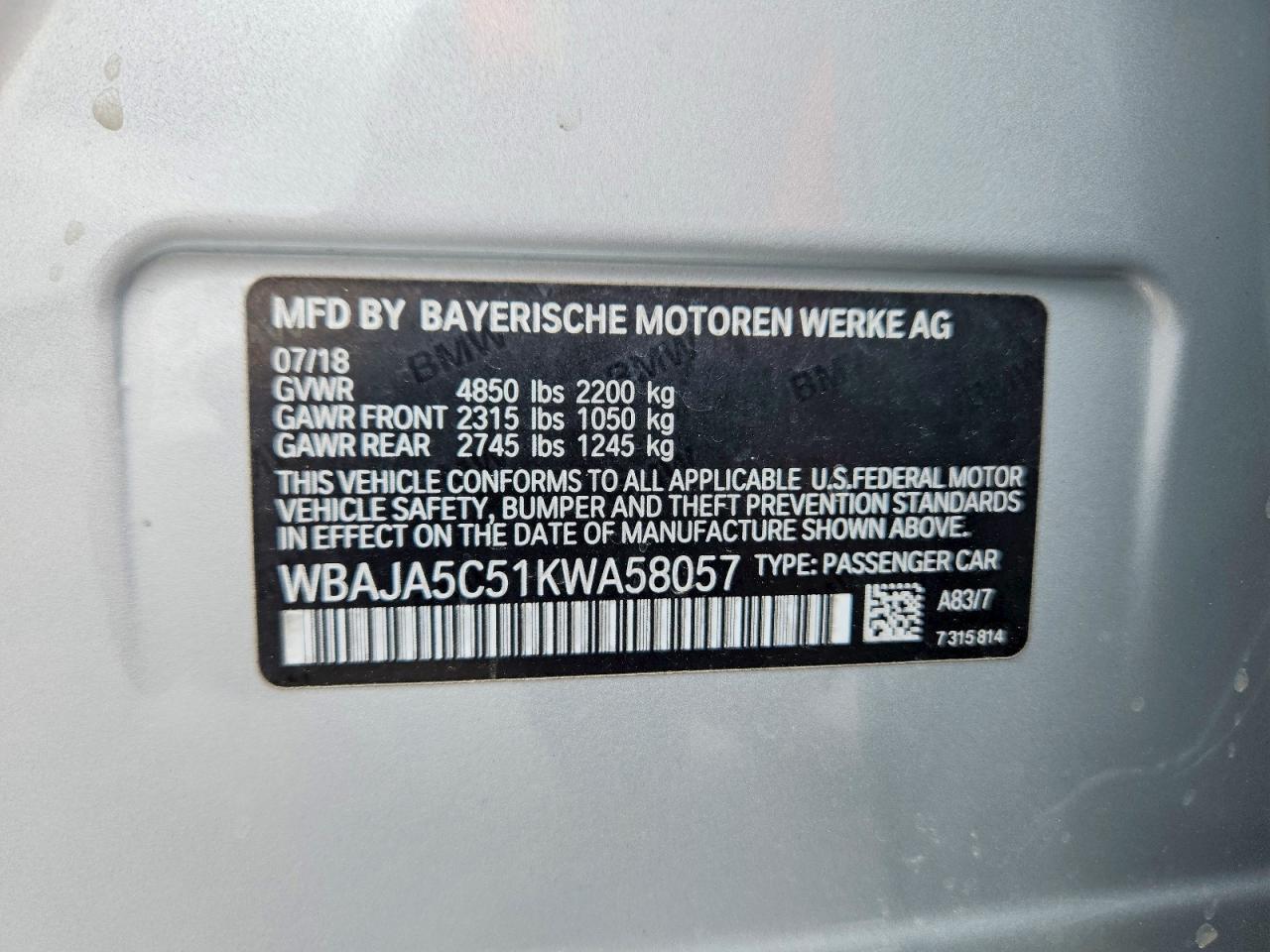 2019 BMW 530 I - zdjęcie 13