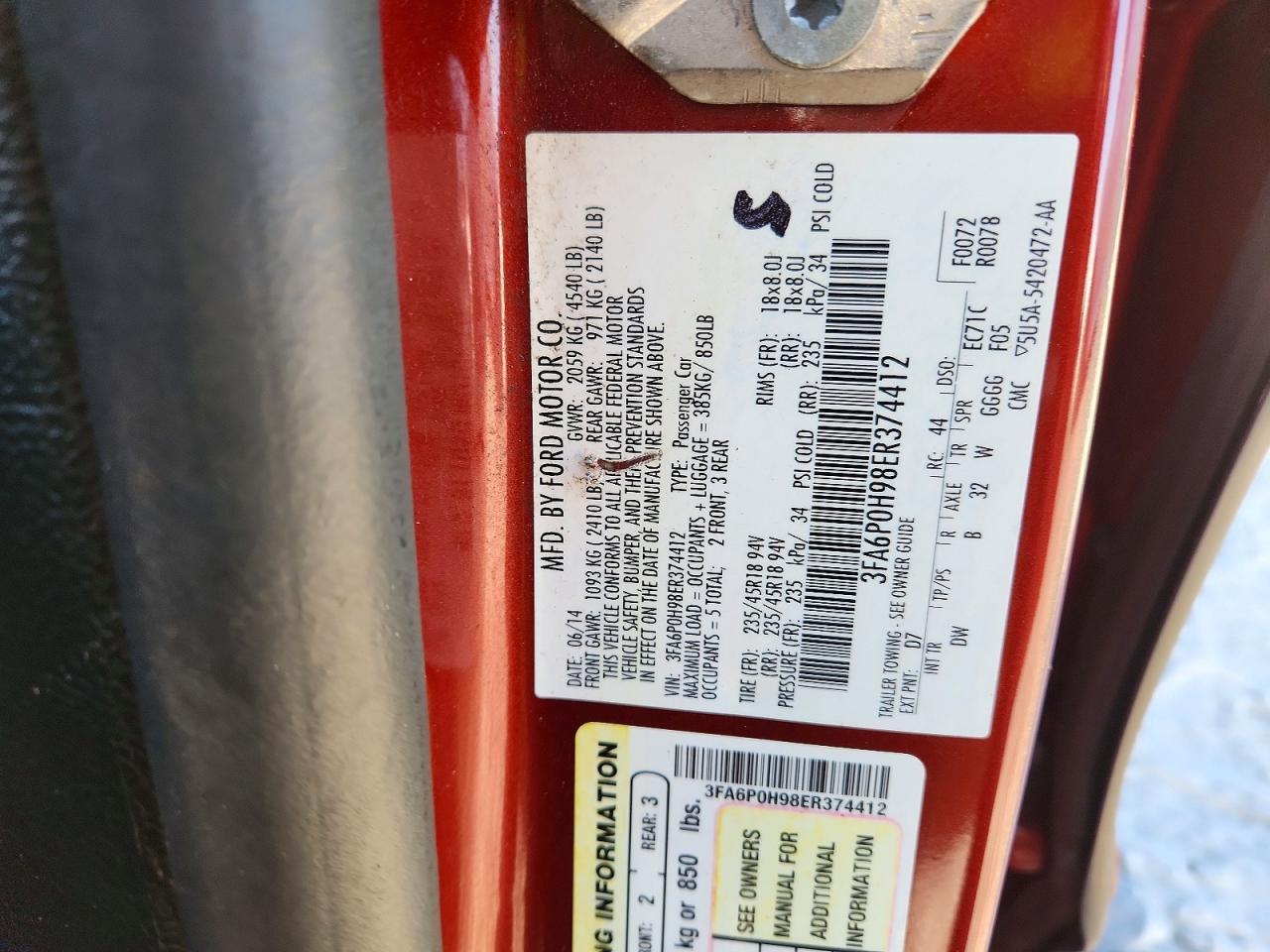 2014 Ford Fusion Se - zdjęcie 12