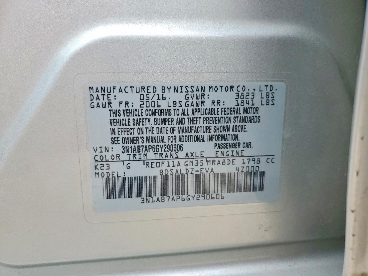 2016 Nissan Sentra Sv - zdjęcie 12