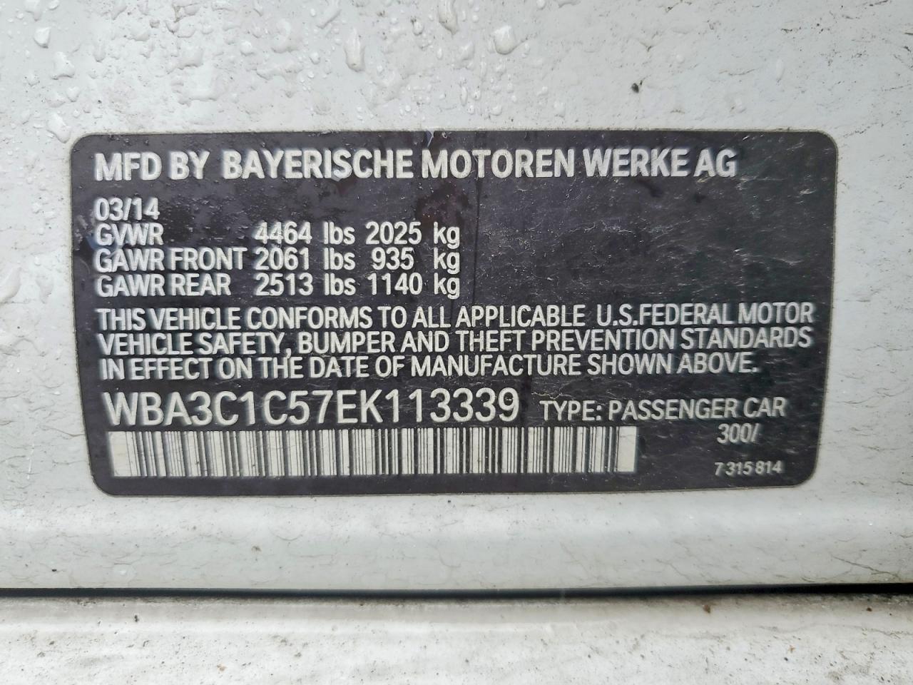 2014 BMW 328 I Sulev - zdjęcie 12