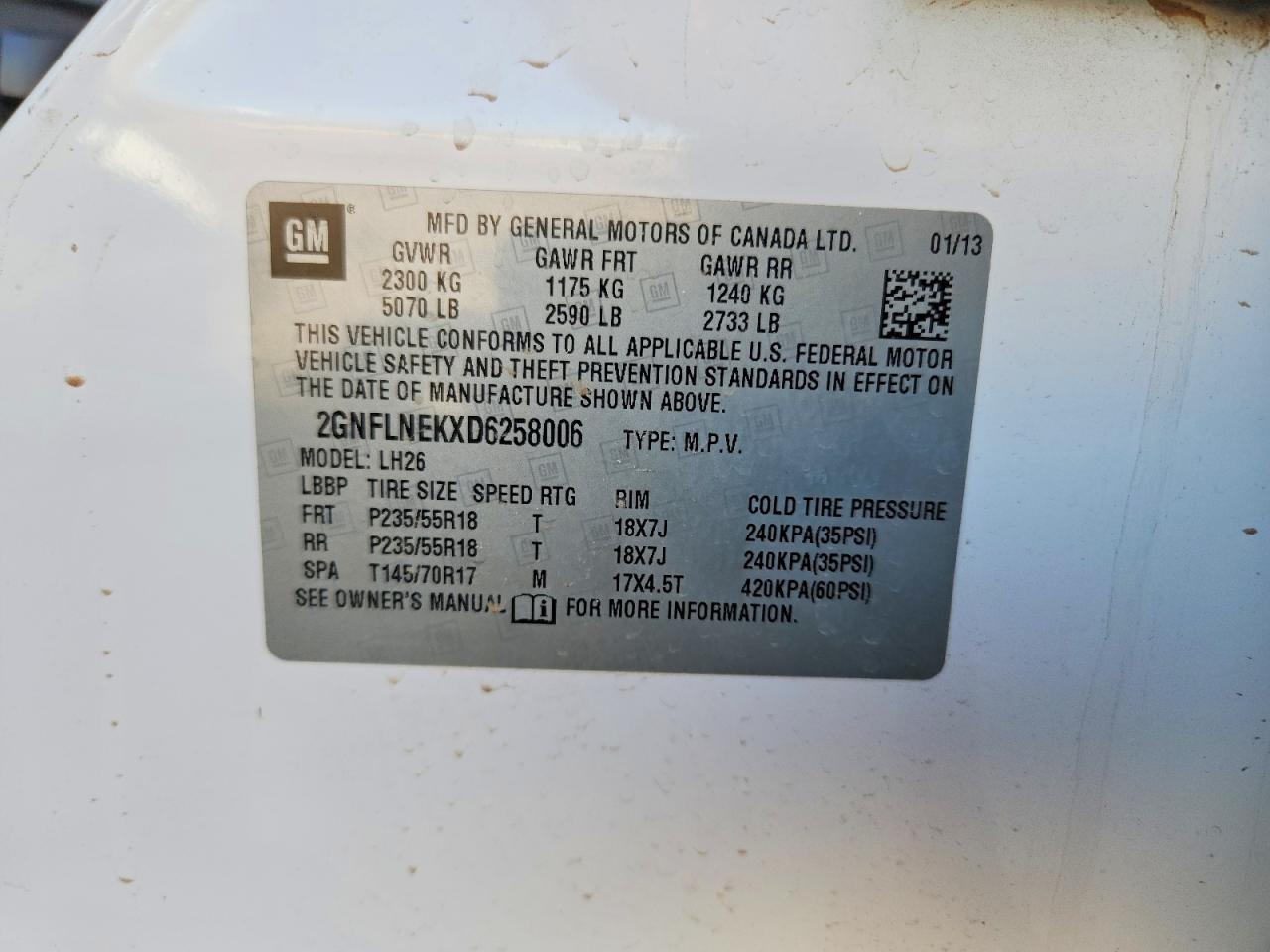 2013 Chevrolet Equinox Lt - zdjęcie 12