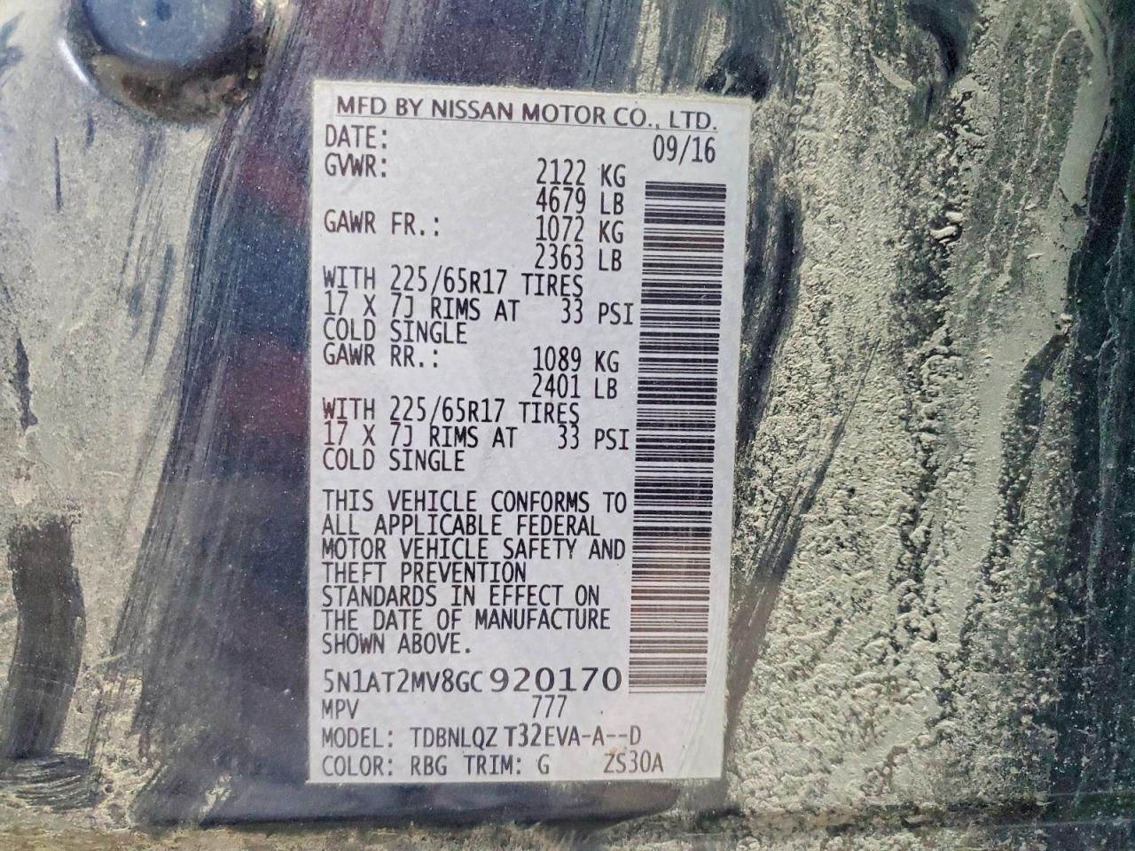 2016 Nissan Rogue Sv - zdjęcie 13