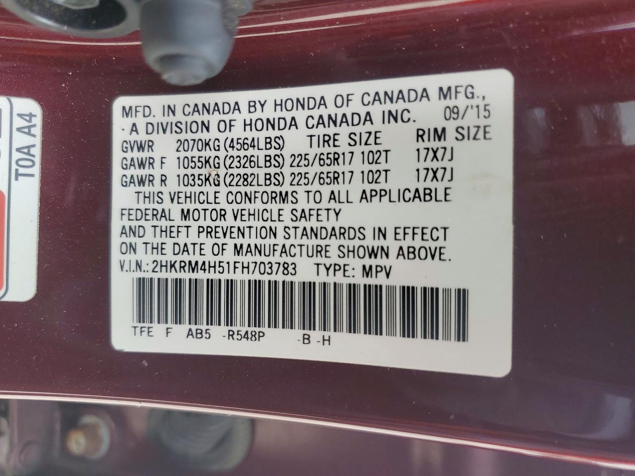 2015 Honda Cr-V Ex - zdjęcie 13