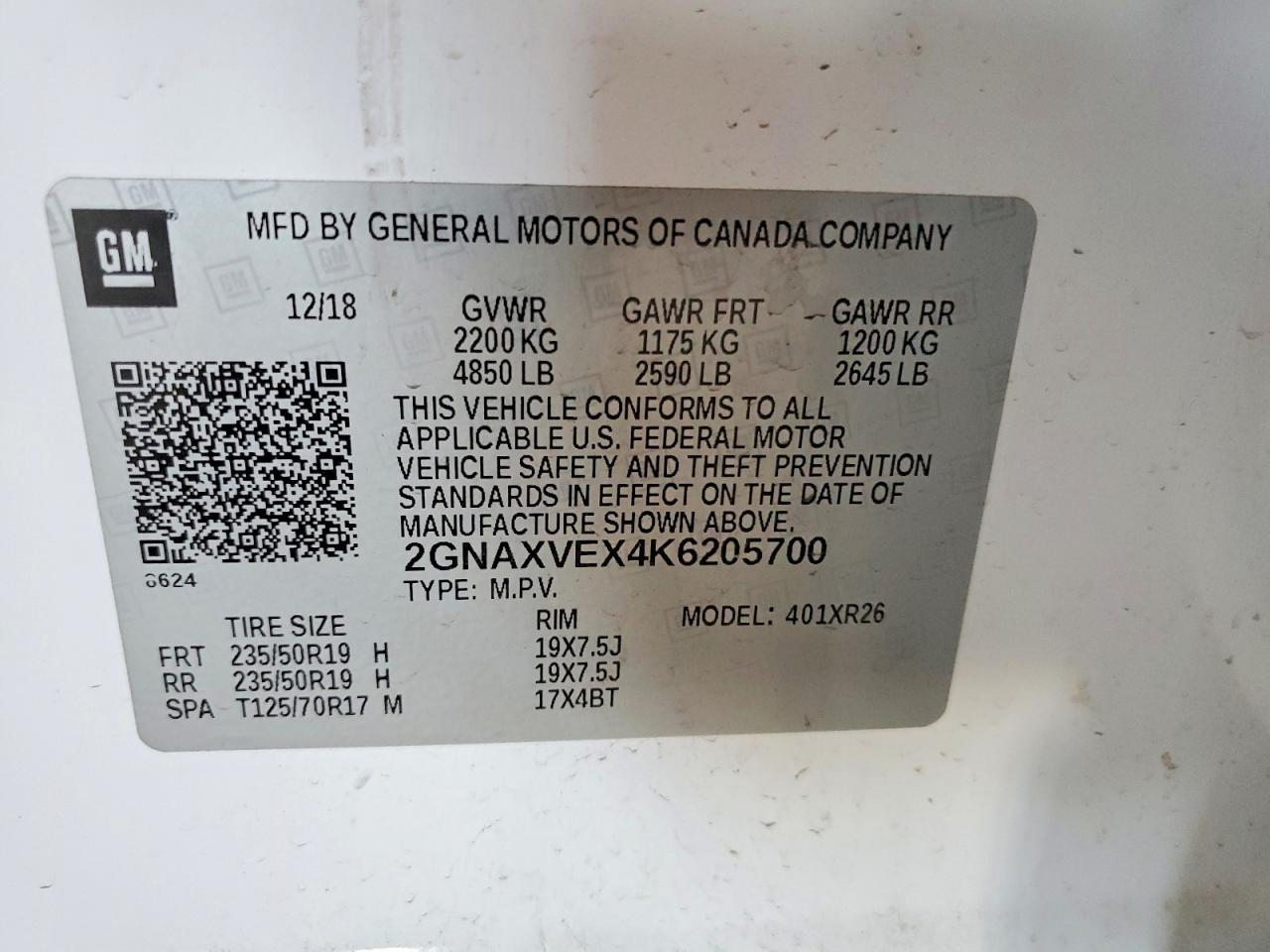 2019 Chevrolet Equinox Lt - zdjęcie 12