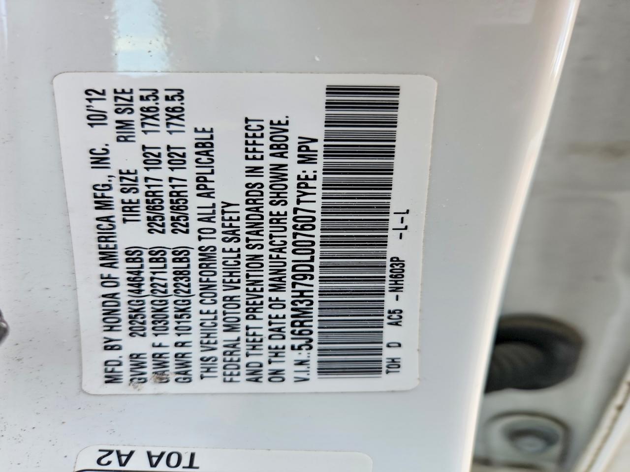2013 Honda Cr-V Exl - zdjęcie 12