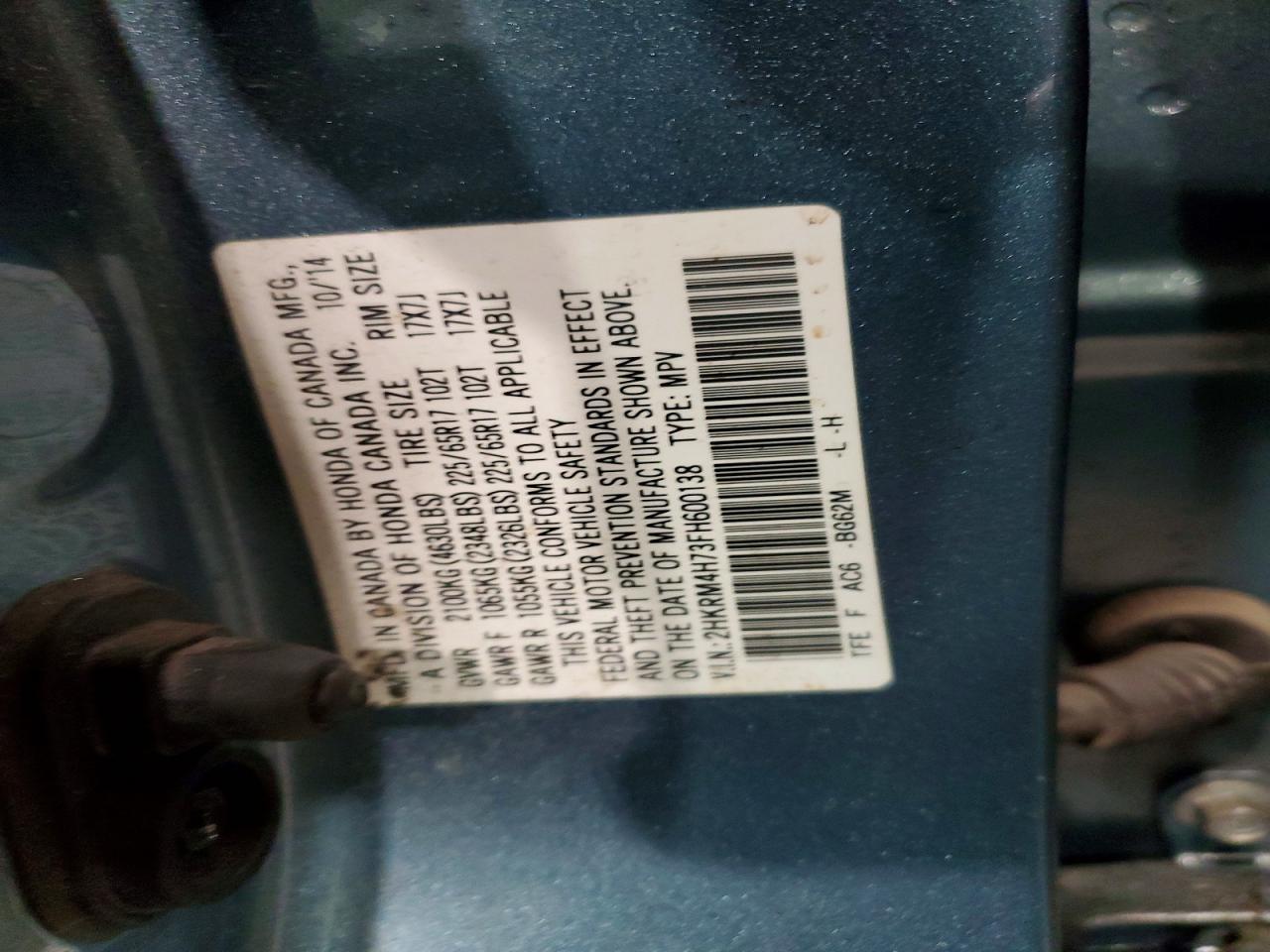 2015 Honda Cr-V Exl - zdjęcie 13