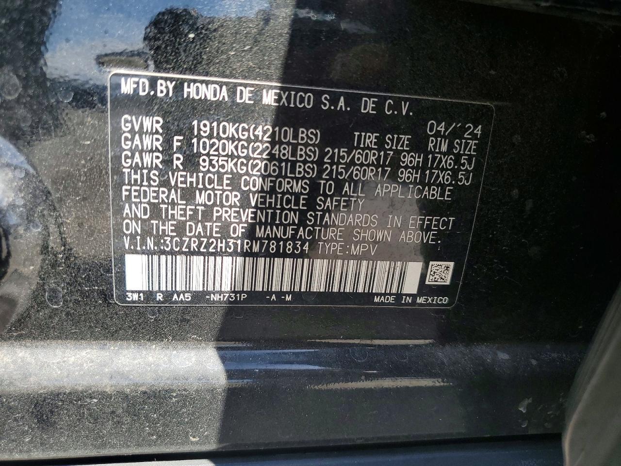 2024 Honda Hr-V Lx - zdjęcie 14