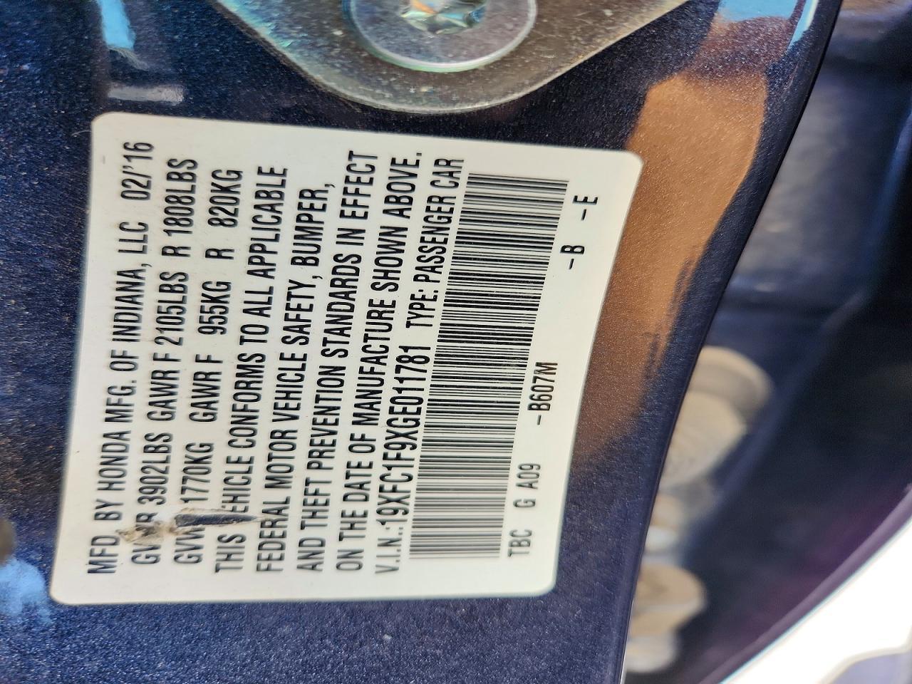 2016 Honda Civic Touring - zdjęcie 13