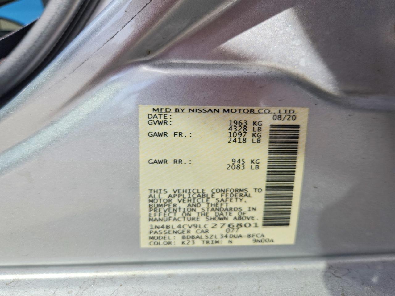2020 Nissan Altima 2.5 Sr - zdjęcie 13