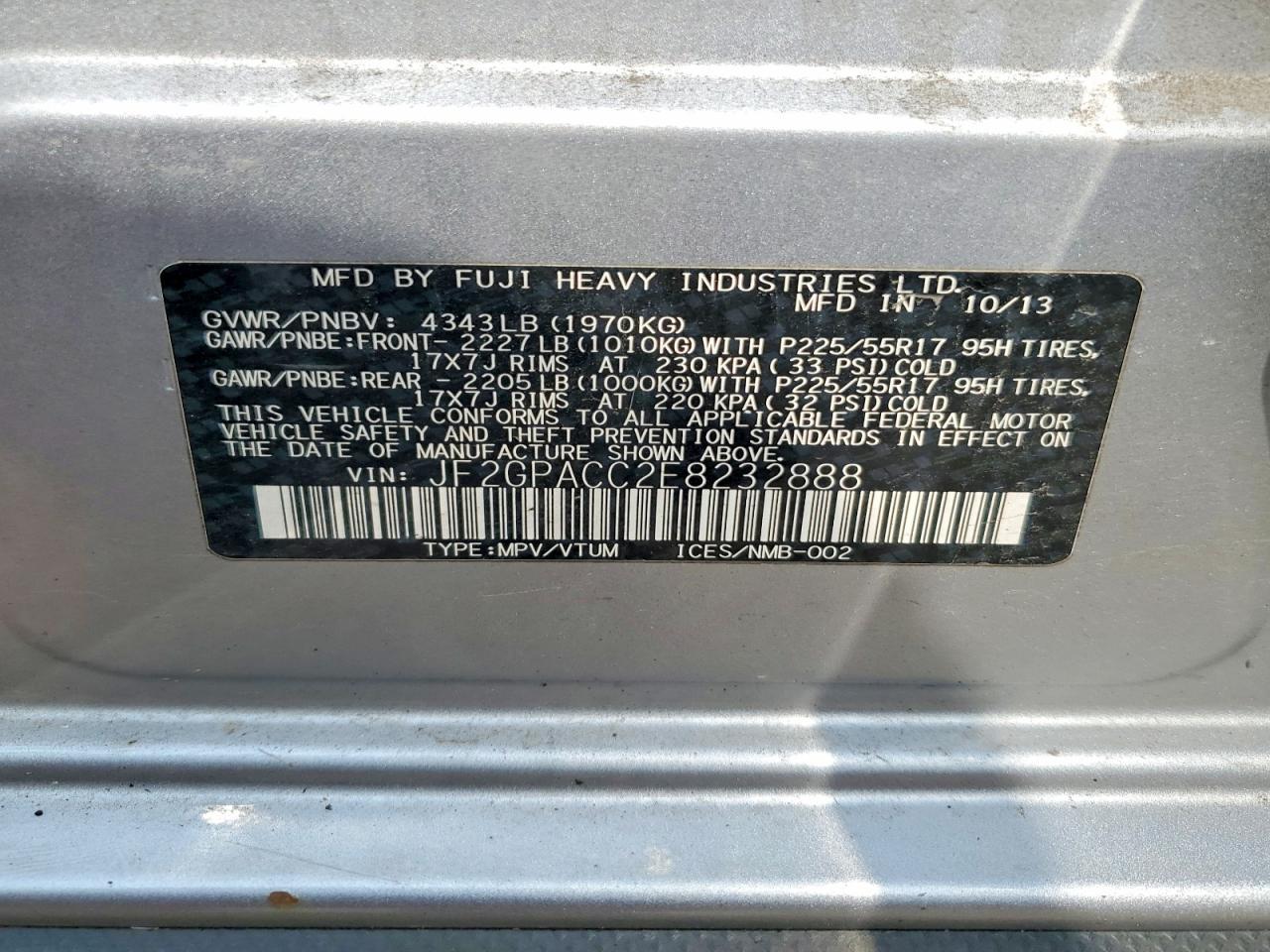 2014 Subaru Xv Crosstrek 2.0 Premium - zdjęcie 13