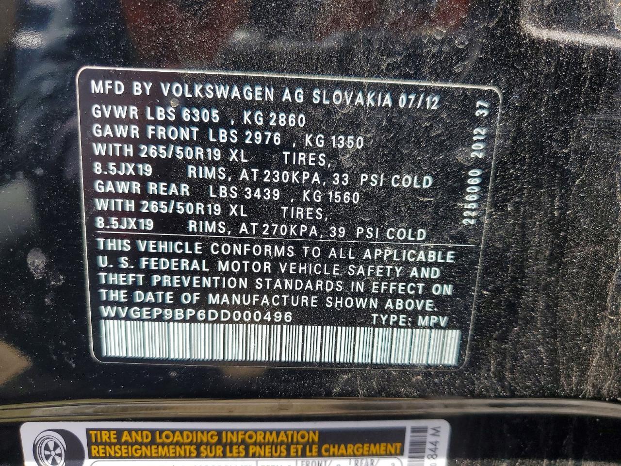 2013 Volkswagen Touareg V6 Tdi - zdjęcie 13