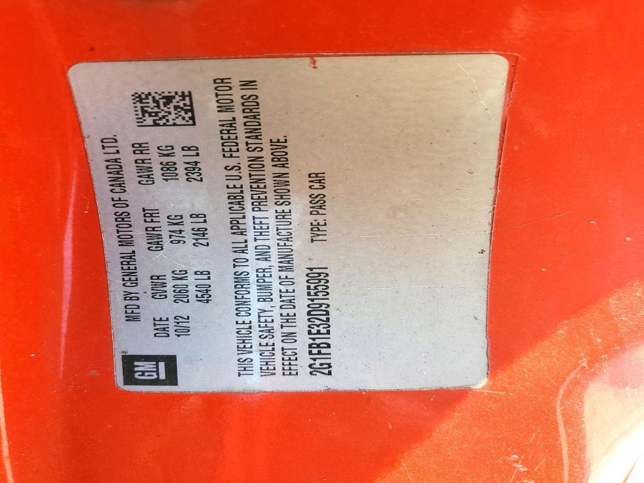 2013 Chevrolet Camaro Lt - zdjęcie 12