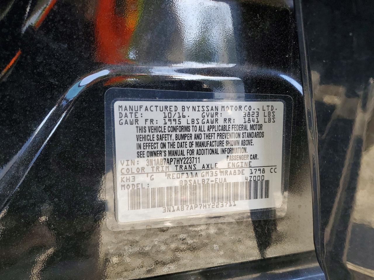 2017 Nissan Sentra S - zdjęcie 12