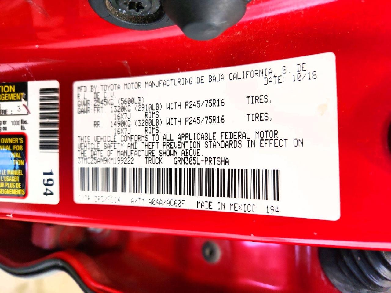 2019 Toyota Tacoma Sr5 V6 - zdjęcie 13