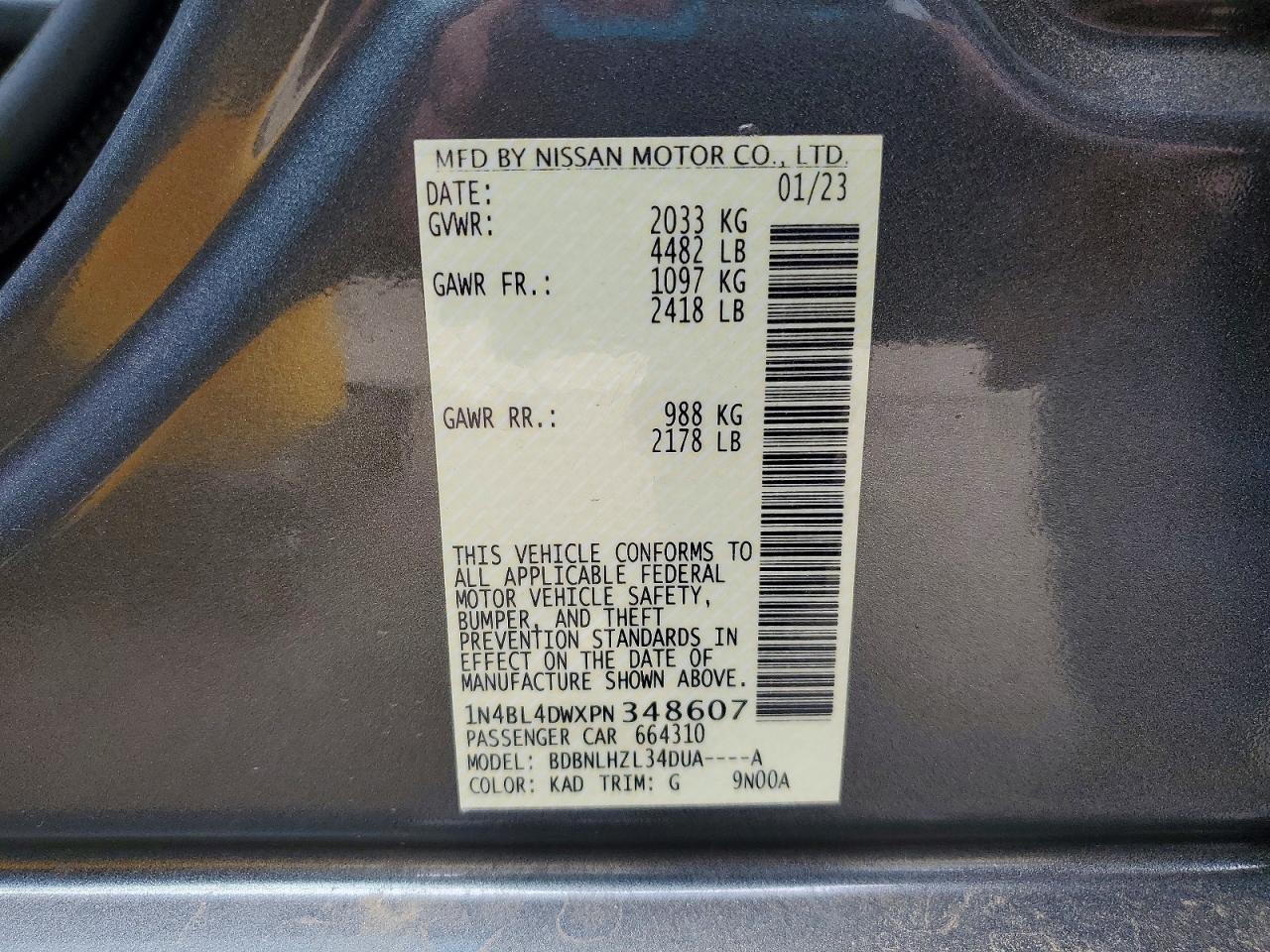 2023 Nissan Altima 2.5 Sv - zdjęcie 12