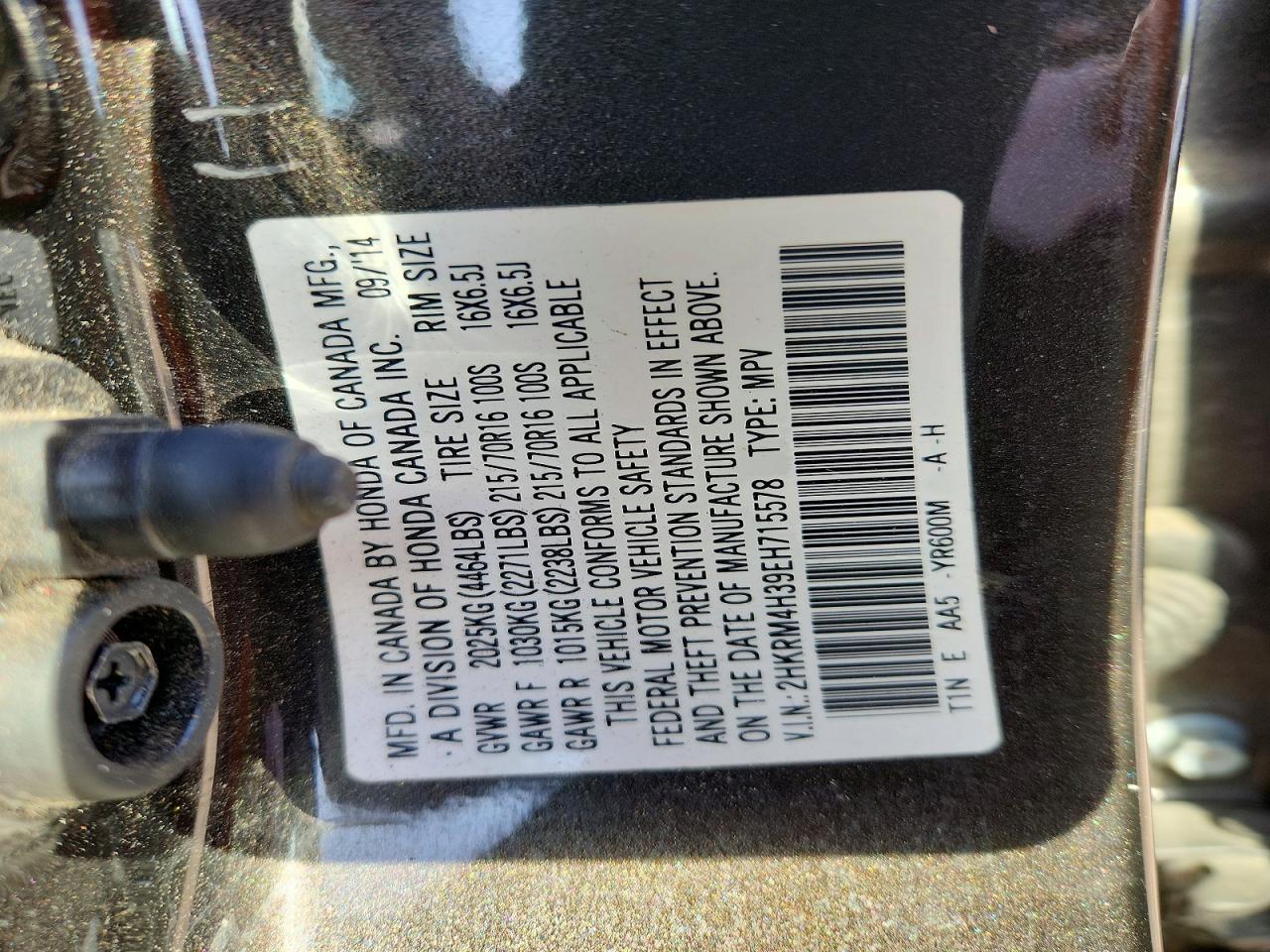 2014 Honda Cr-V Lx - zdjęcie 14