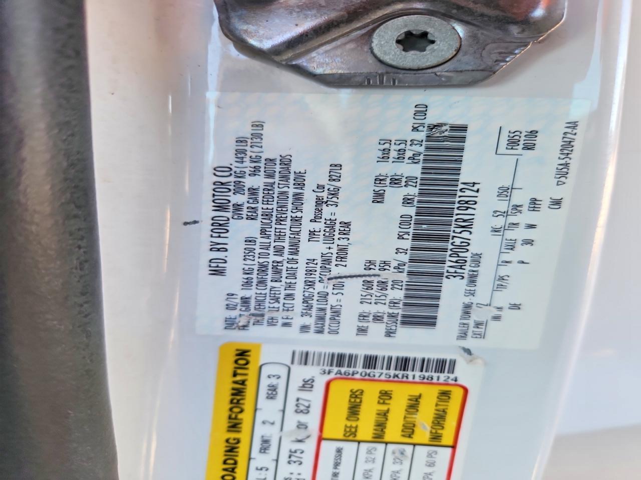 2019 Ford Fusion S - zdjęcie 13