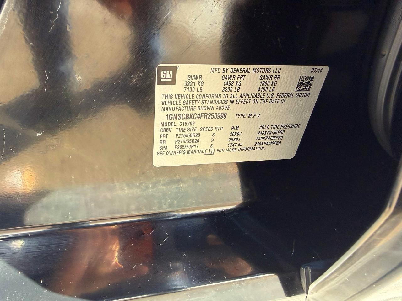 2015 Chevrolet Tahoe C1500 Lt - zdjęcie 10