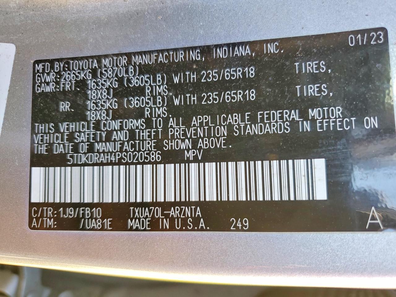 2023 Toyota Highlander L - zdjęcie 13