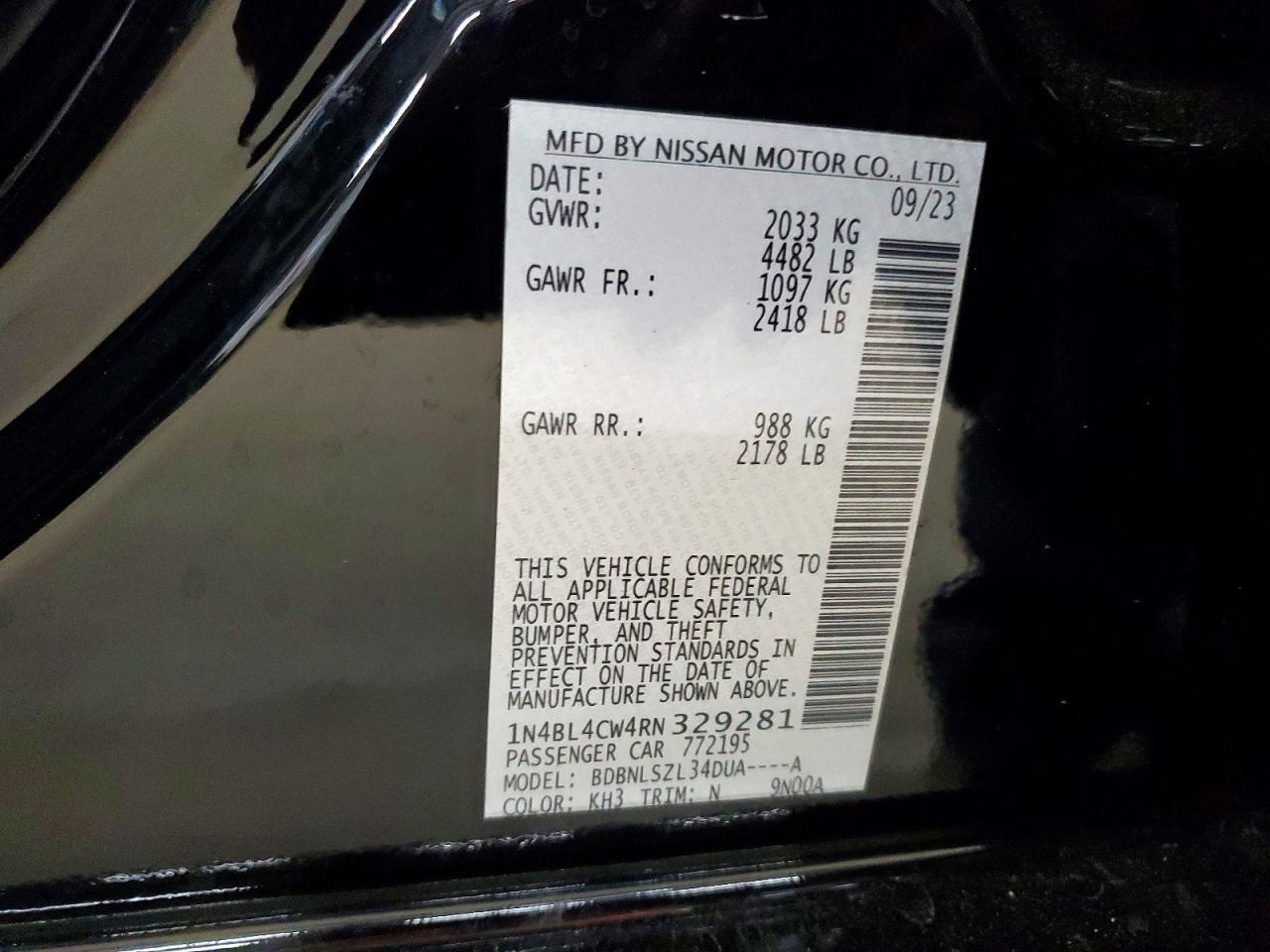 2024 Nissan Altima 2.5 Sr - zdjęcie 12