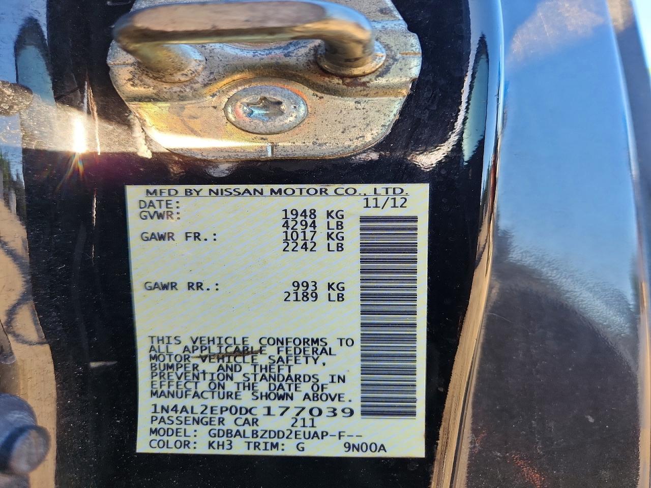 2013 Nissan Altima S - zdjęcie 12