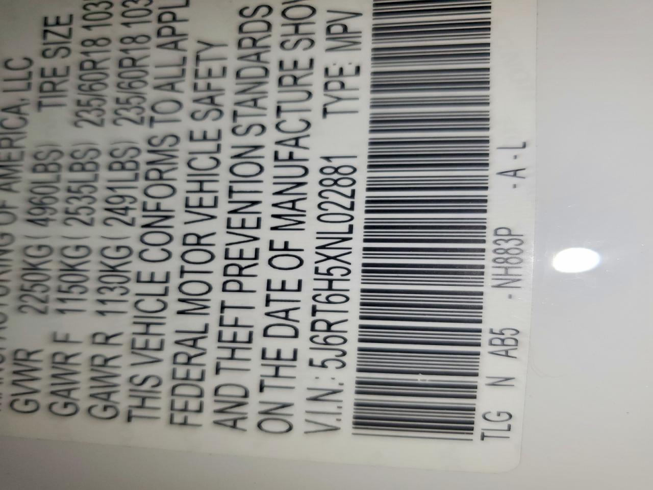 2022 Honda Cr-V Ex - zdjęcie 14