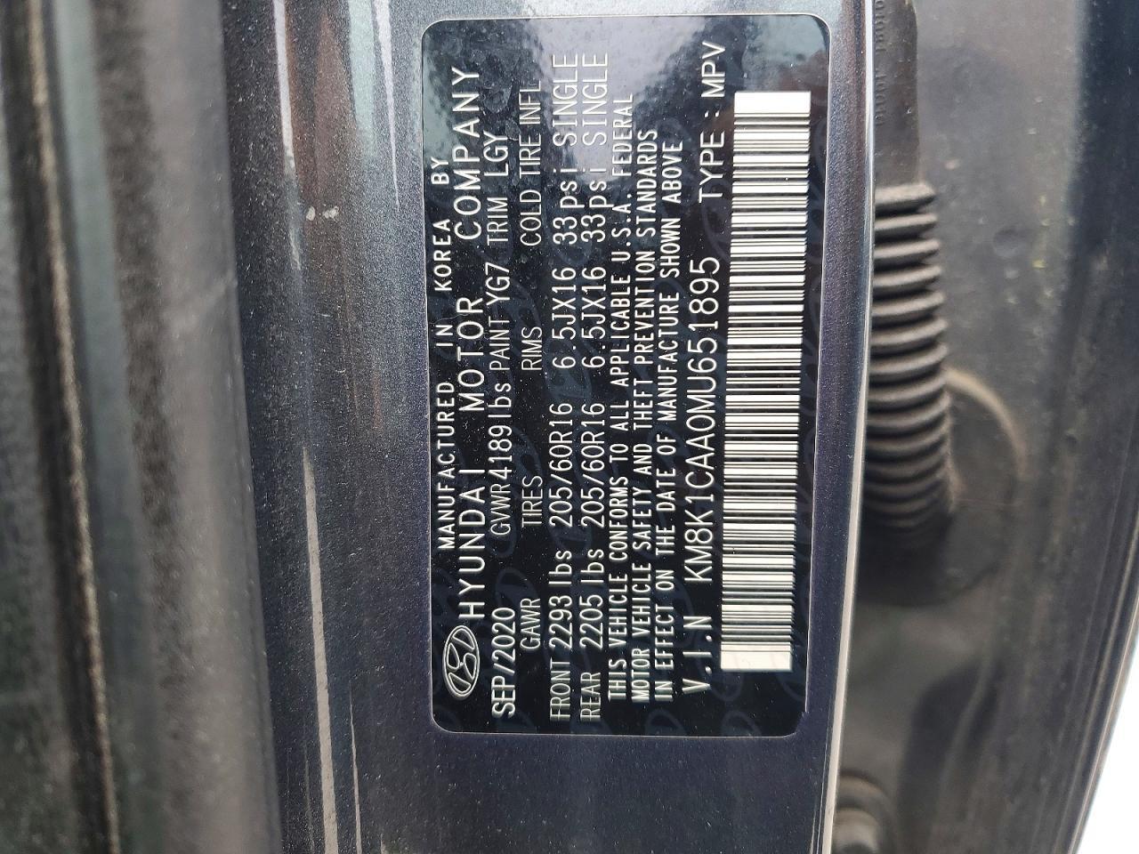 2021 Hyundai Kona Se - zdjęcie 12